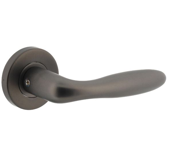 Intersteel gatdeel Deurkruk Jupiter rechts op rozet ø53x8mm rvs antraciet grijs