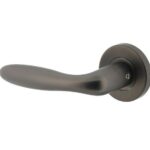 Intersteel gatdeel Deurkruk Jupiter links op rozet ø53x8mm rvs antraciet grijs