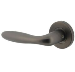 Intersteel gatdeel Deurkruk Jupiter links op rozet ø53x8mm rvs antraciet grijs