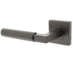 Intersteel gatdeel deurkruk Bau-Stil links op vierkant rozet antraciet grijs