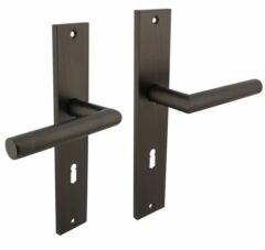 Intersteel deurkruk Bastian op langschild SL72 antraciet grijs