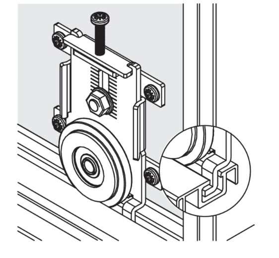 Onderwiel Voor Schuifdeur Staal verzinkt 60kg 2 stuks
