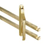 Pomp-espagnolet Elegant Messing Ongelakt Inclusief 2 Stangen