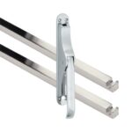 Pomp-espagnolet Elegant Glans Chroom Inclusief 2 Stangen