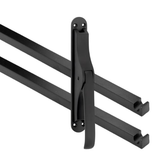 Pomp-espagnolet Elegant Mat Zwart Inclusief 2 Stangen