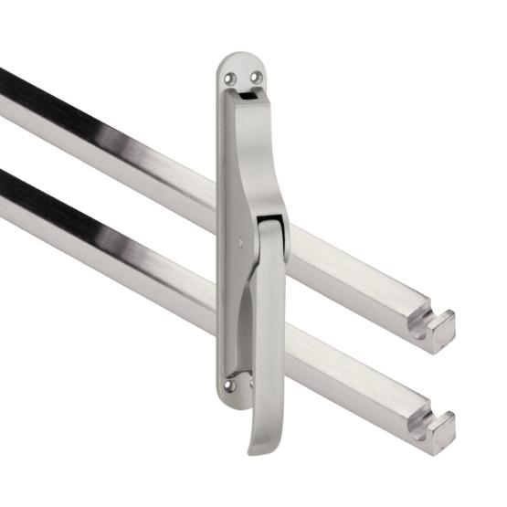 Pomp-espagnolet Elegant Mat Nikkel Ongelakt Inclusief 2 Stangen