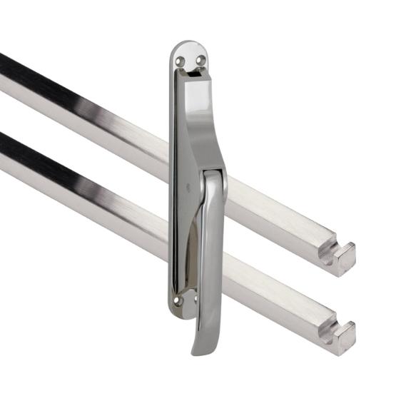 Pomp-espagnolet Elegant Glans Nikkel Inclusief 2 Stangen