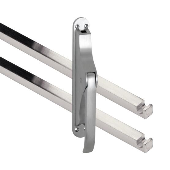 Pomp-espagnolet Elegant Mat Chroom Inclusief 2 Stangen