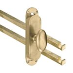 Kruk-espagnolet Ei ovaal Messing Antiek Inclusief 2 Stangen