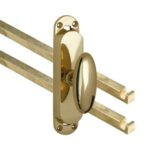 Kruk-espagnolet Ei ovaal Messing Ongelakt Inclusief 2 Stangen