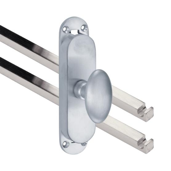 Kruk-espagnolet Ei ovaal Mat Chroom Inclusief 2 Stangen