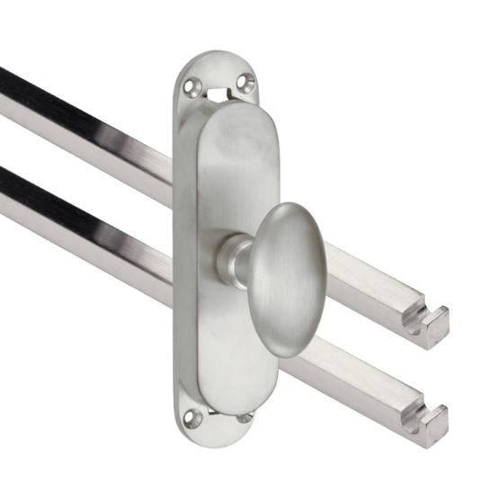 Kruk-espagnolet Ei ovaal Mat Nikkel Ongelakt Inclusief 2 Stangen