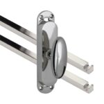 Kruk-espagnolet Ei ovaal Glans Nikkel Inclusief 2 Stangen