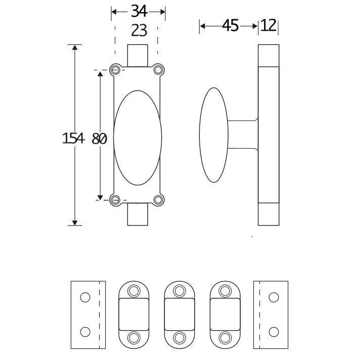 Kruk-espagnolet Ei Messing Antiek Inclusief 1 Stang