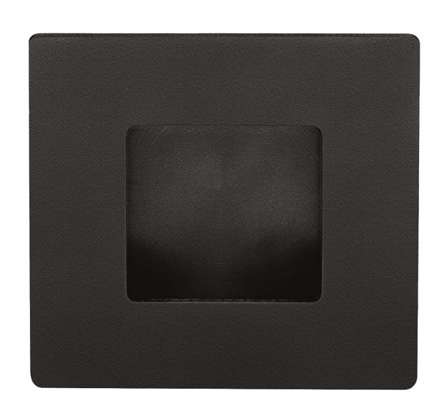 Schuifdeurkom vierkant 50mm zwart