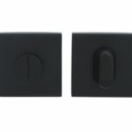 WC-sluiting blind vierkant 53x53x10 mm mat zwart