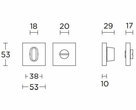 Toiletgarnituur BASIC BSQWC53ZI Blind PVD Gunmetal
