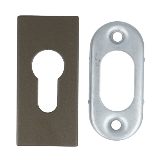 Cilinderplaatje SQUARE LSQBY32 rechthoekig Brons