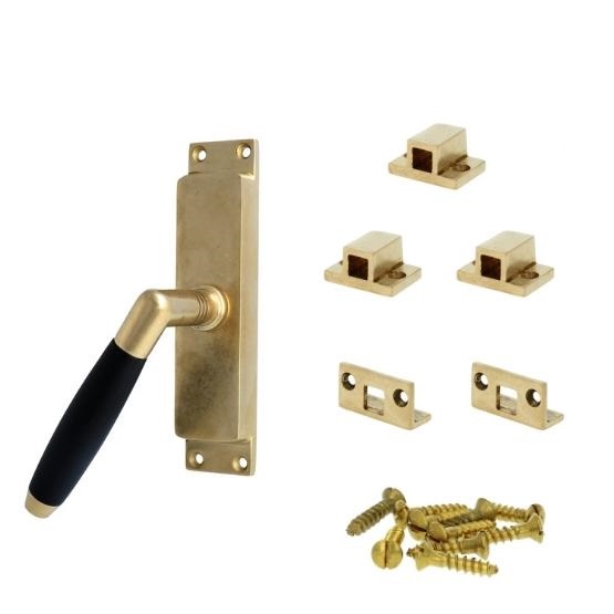 Kruk-espagnolet Ton Model Links Messing Antiek Inclusief 2 Stangen