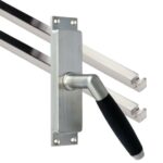 Kruk-espagnolet Ton Model Rechts Mat Nikkel Ongelakt Inclusief 2 Stangen