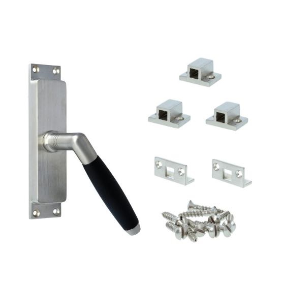 Kruk-espagnolet Ton Model Rechts Mat Nikkel Ongelakt Inclusief 2 Stangen