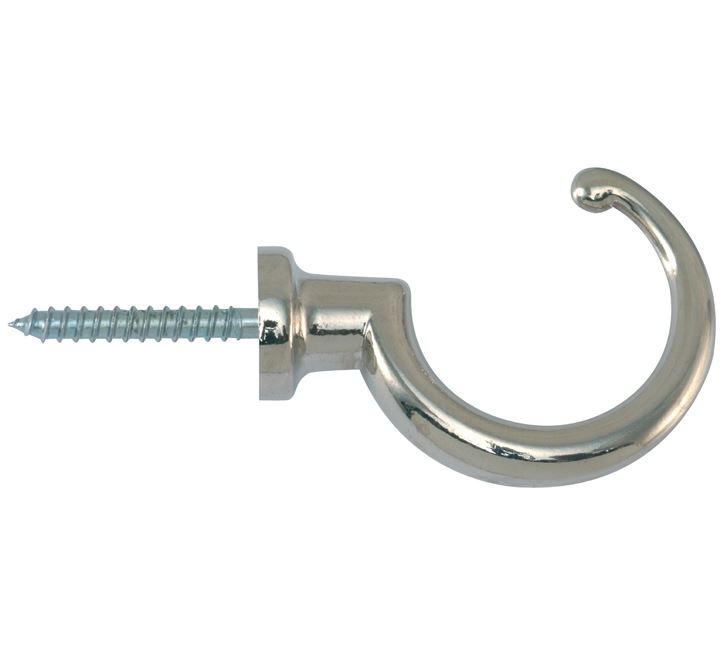 Schroefhaak Borst 28mm glans nikkel