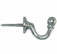 Schroefhaak Kogel 30mm glans chroom