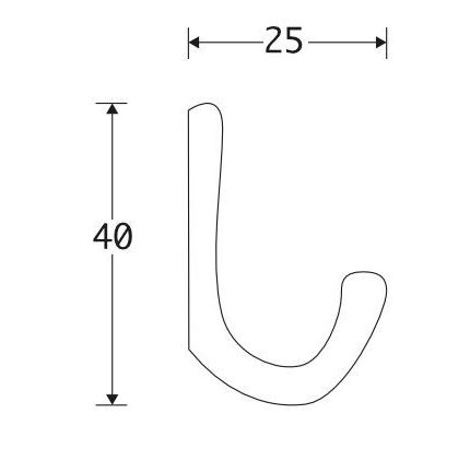 Kanhaak Dubbel 40mm aluminium wit gelakt
