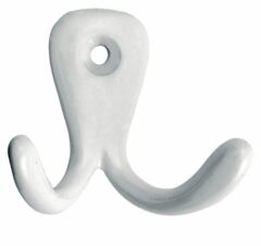 Kanhaak Dubbel 40mm aluminium wit gelakt