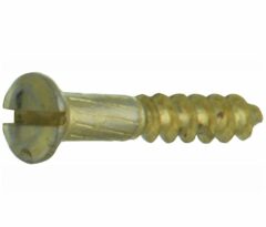 Houtschroef (4 stuks) 3,5x12 mm messing ongelakt