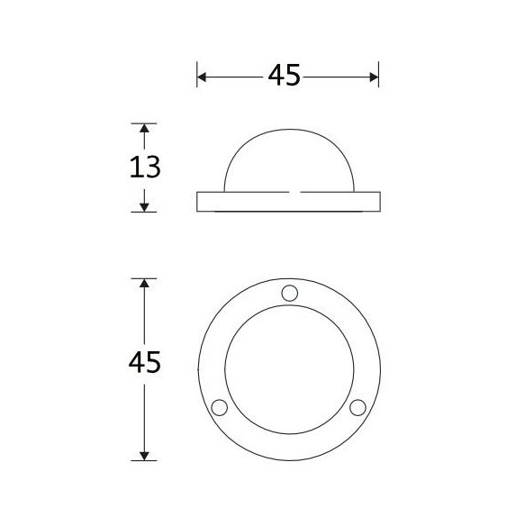 Moerkap Elegant 45x13mm mat nikkel ongelakt
