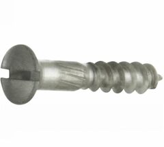 Houtschroef (4 stuks) 3,5x16 mm mat nikkel ongelakt