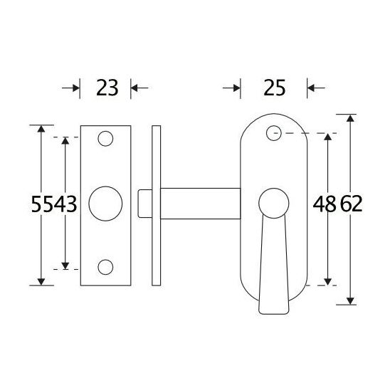 Insteekgrendel Mi Satori glans nikkel