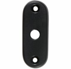 Slot afdekrozet open mat zwart