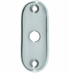 Slot afdekrozet open glans chroom