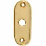 Slot afdekrozet open messing gelakt