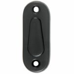 Slot afdekrozet met klep mat zwart