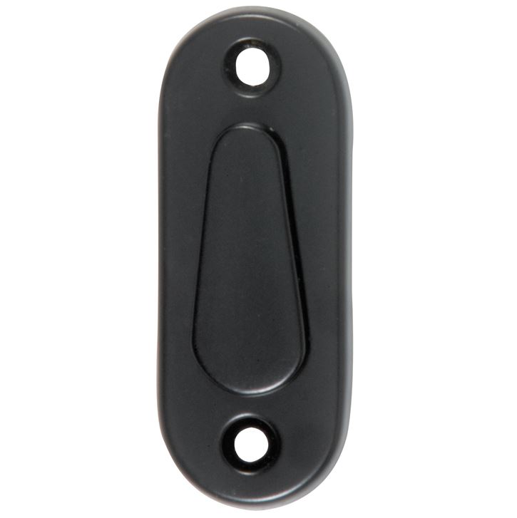 Slot afdekrozet met klep mat zwart