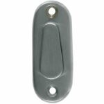 Slot afdekrozet met klep mat chroom