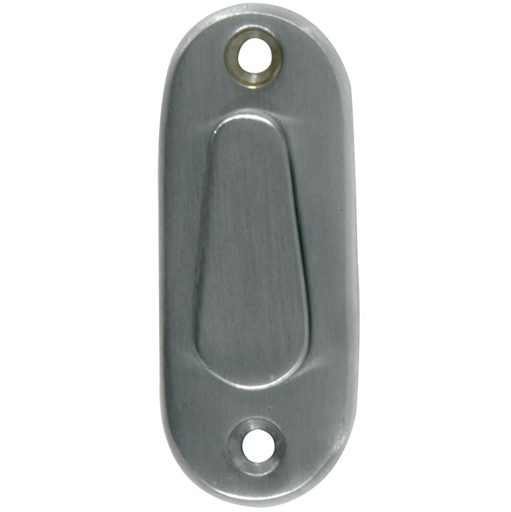 Slot afdekrozet met klep mat chroom