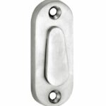 Slot afdekrozet met klep mat nikkel PVD