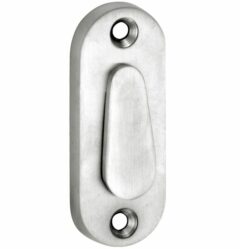 Slot afdekrozet met klep mat nikkel PVD