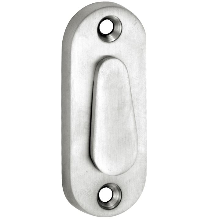 Slot afdekrozet met klep mat nikkel PVD