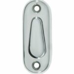 Slot afdekrozet met klep glans chroom