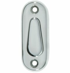 Slot afdekrozet met klep glans chroom