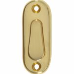 Slot afdekrozet met klep messing PVD