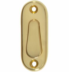 Slot afdekrozet met klep messing PVD