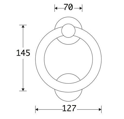 Deurklopper Zaandam ijzer zwart
