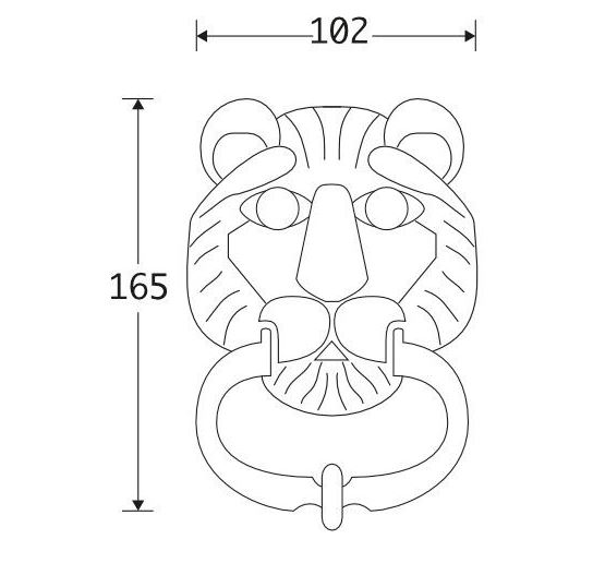 Deurklopper Lion ijzer zwart