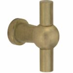 Meubelknop Chemin de Fer 58x10mm messing antiek